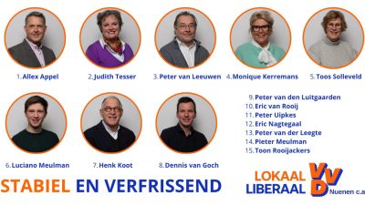 VVD Nuenen c.a. kandidaten 2026