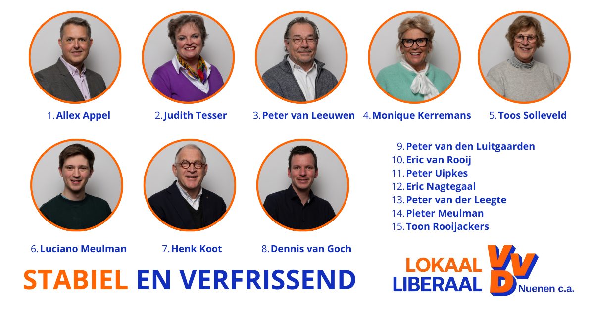 VVD Nuenen c.a. kandidaten 2026