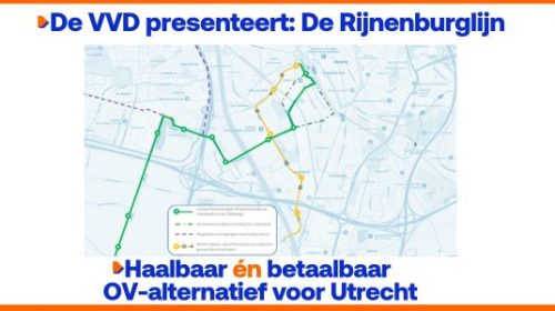 Utrechtse VVD presenteert Rijnenburglijn als alternatief voor de Merwedelijn