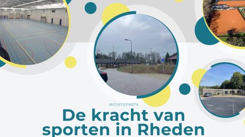 De voorpagina van de initiatiefnota De kracht van sporten in Rheden.