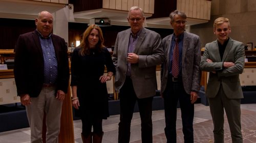 De fractie van VVD Rheden tijdens de begrotingsraad in de gemeenteraad.