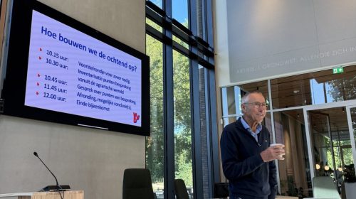 Raadslid Rob Koekkoek bij de bijeenkomst.