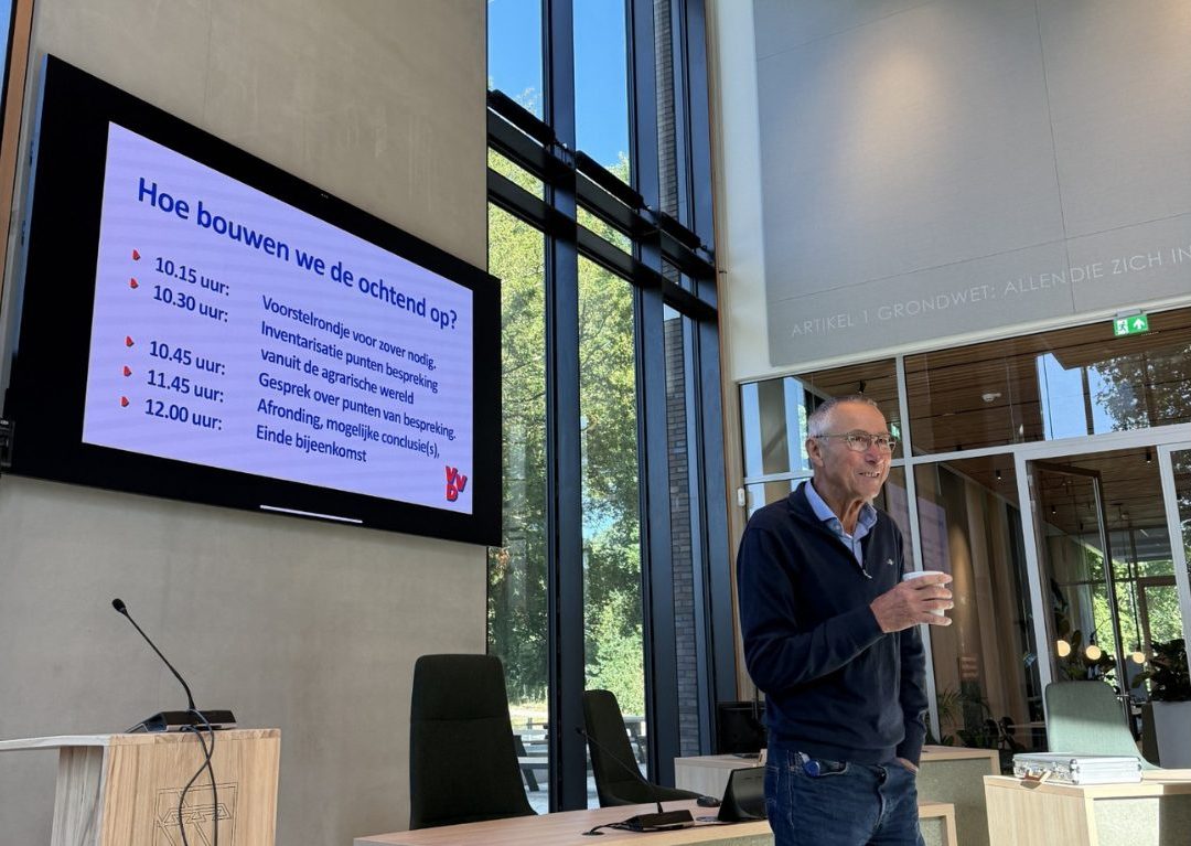 Raadslid Rob Koekkoek bij de bijeenkomst.