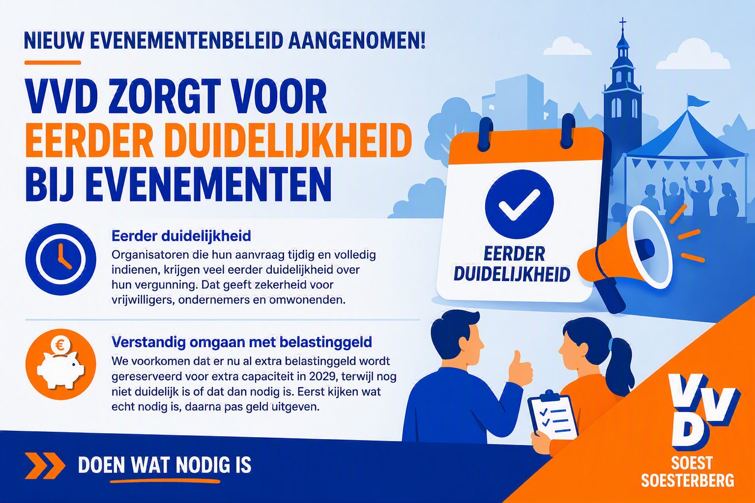 Nieuw evenementenbeleid: VVD zorgt voor eerder duidelijkheid