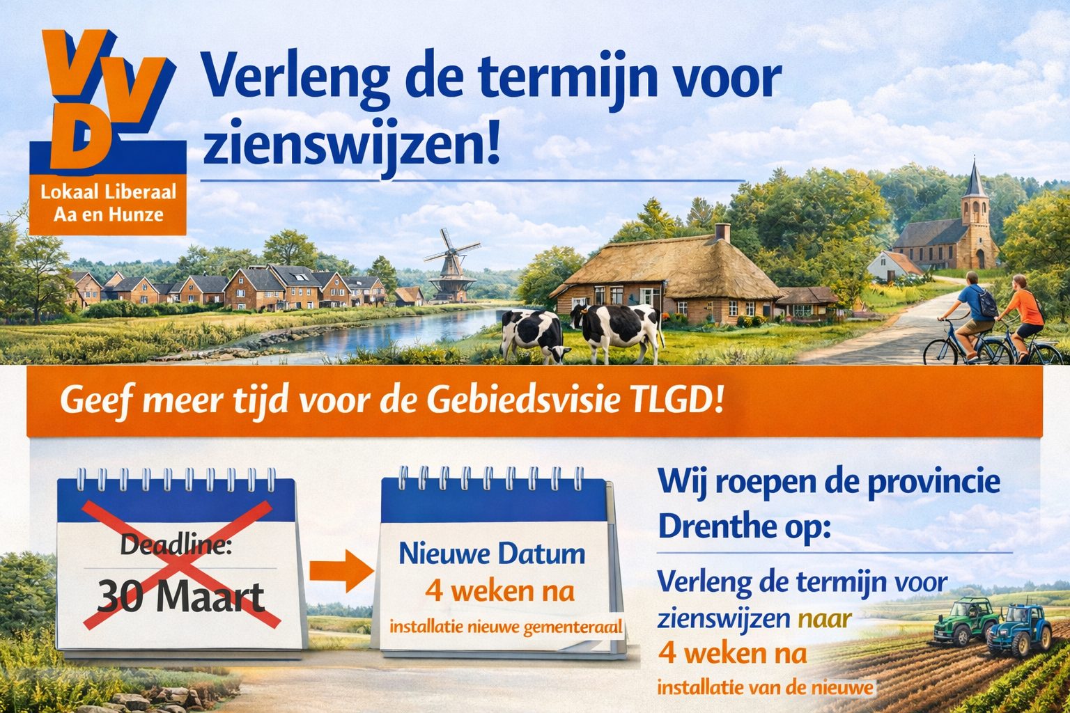 VVD Aa en Hunze wil ruimere inspraakperiode voor nieuwe raad over ...