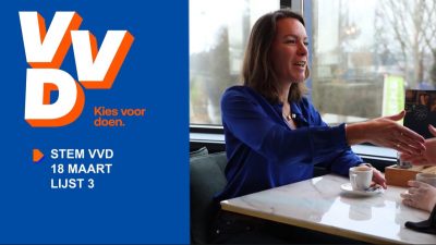 Campagnespot VVD Zoeterwoude 2026 met lijsttrekker Kitty de Lange-de Heiden