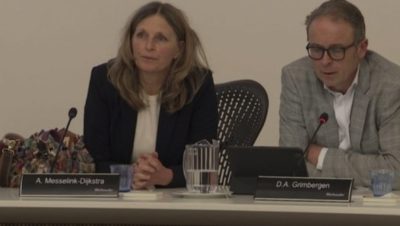 Opgestapte wethouders Messelink-Dijkstra en Grimbergen