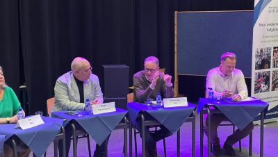 Dennis Grimbergen bij Lijsttrekkersdebat BKL