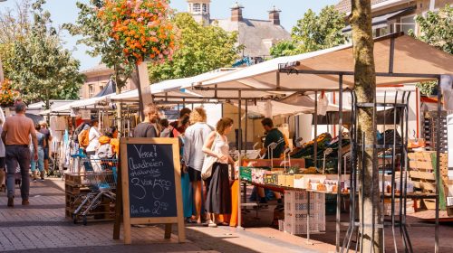 Weekmarkt van Zandvoort op woensdag