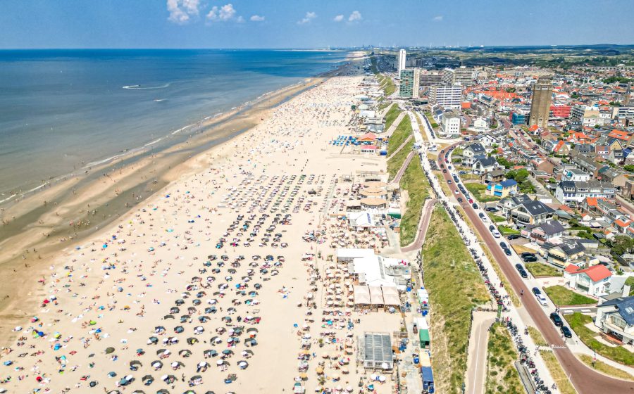 Strand van Zandvoort luchtfoto