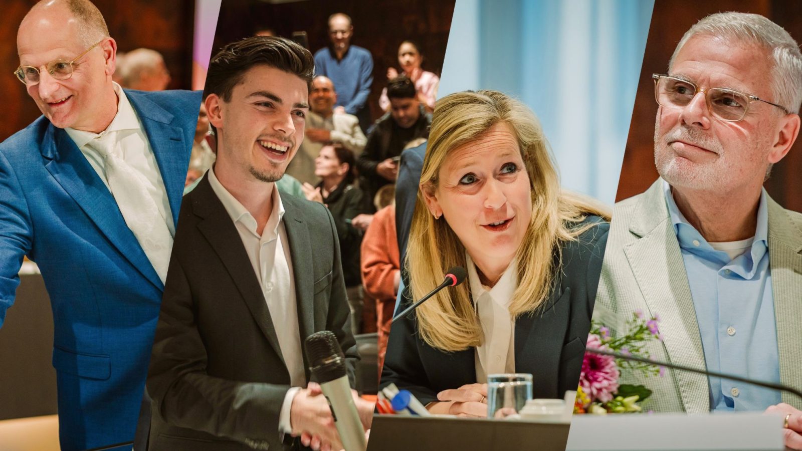 Onderhandelaars VVD, Samen Waalwijk, CDA en SGP