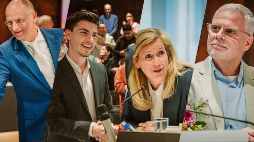 Onderhandelaars VVD, Samen Waalwijk, CDA en SGP