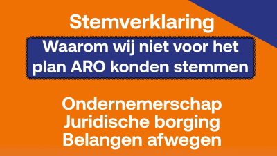 Waarom wij niet voor het plan ARO konden stemmen