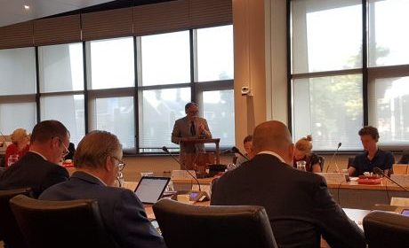 Coen Sleddering tijdens het Kaderdebat 2018