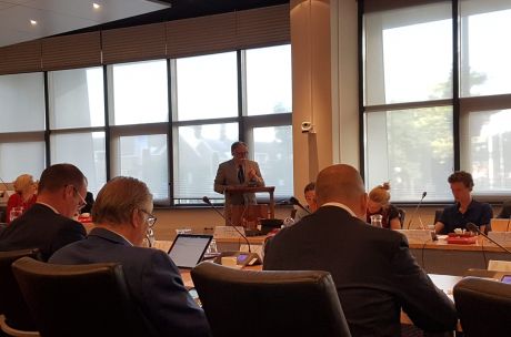 Coen Sleddering tijdens het Kaderdebat 2018