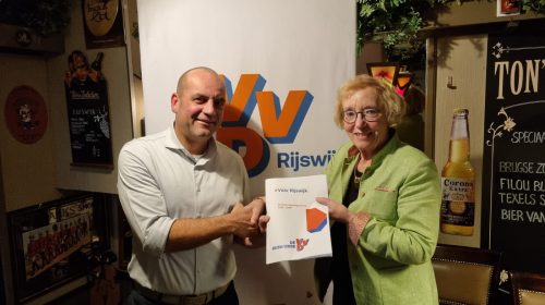 Lijsttrekker Werner van Damme en bestuurslid Tineke Tangel