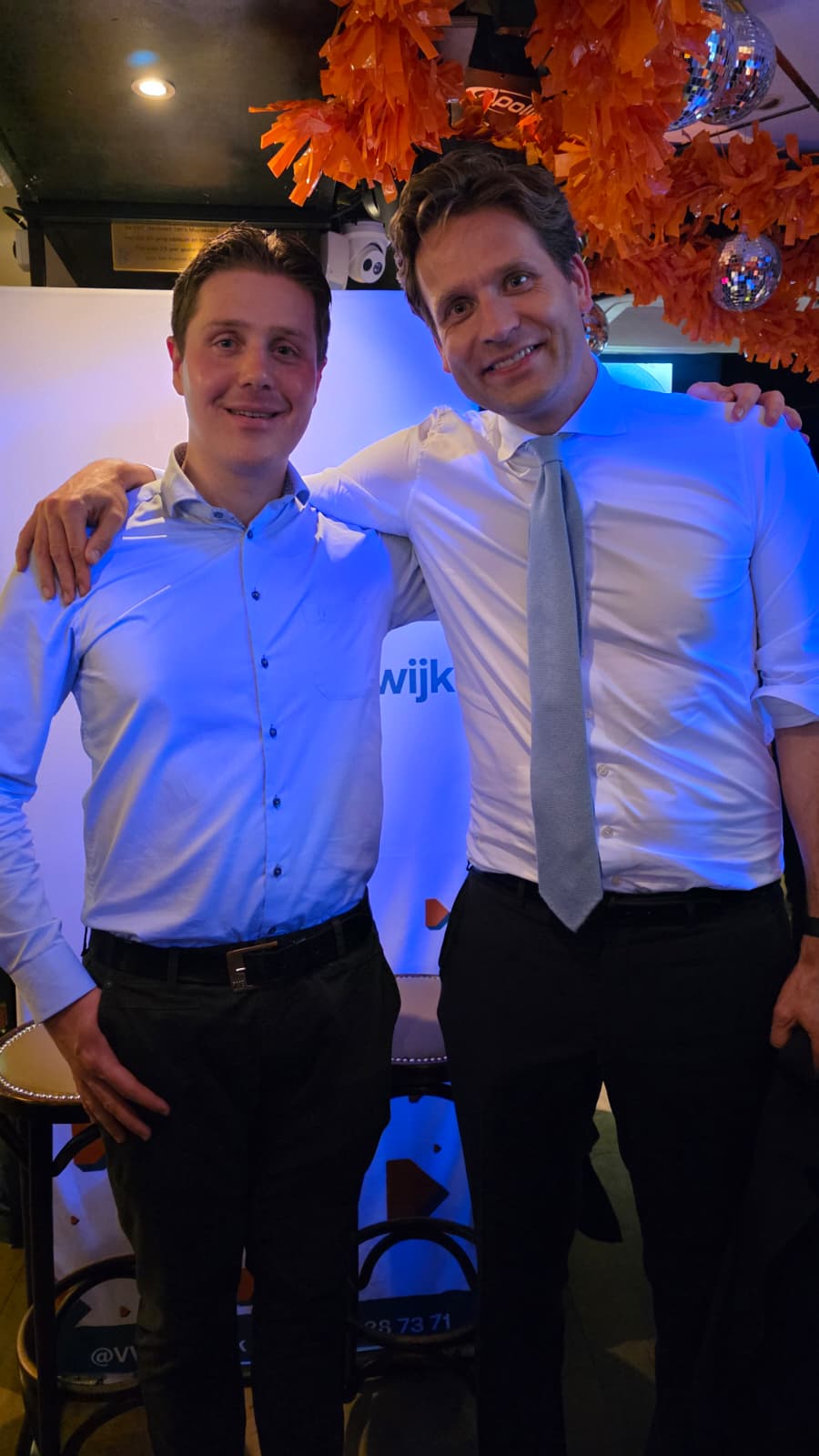 Fractievoorzitter Jordy Loof en Vincent Karremans